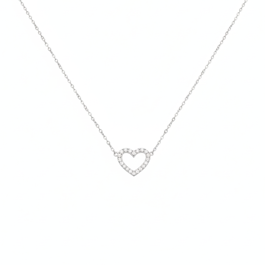Glitter Heart Halskette | 18K vergoldet