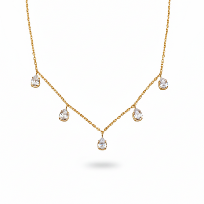 Glitter Glamour Halskette | 18K vergoldet