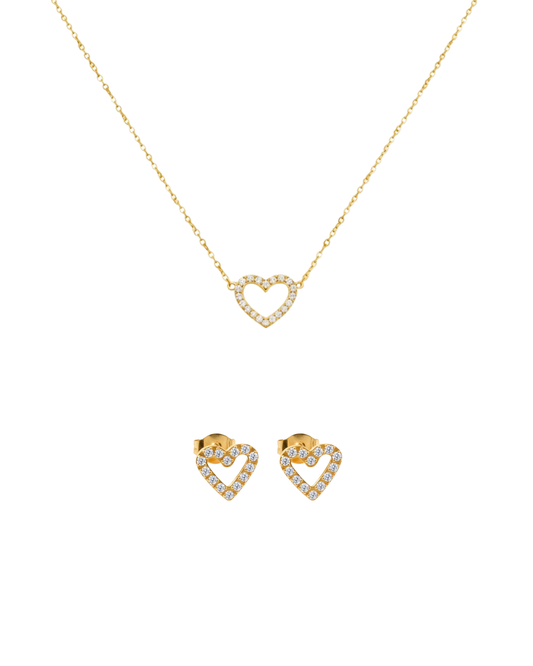 Glitter Heart Collection | 18K vergoldet