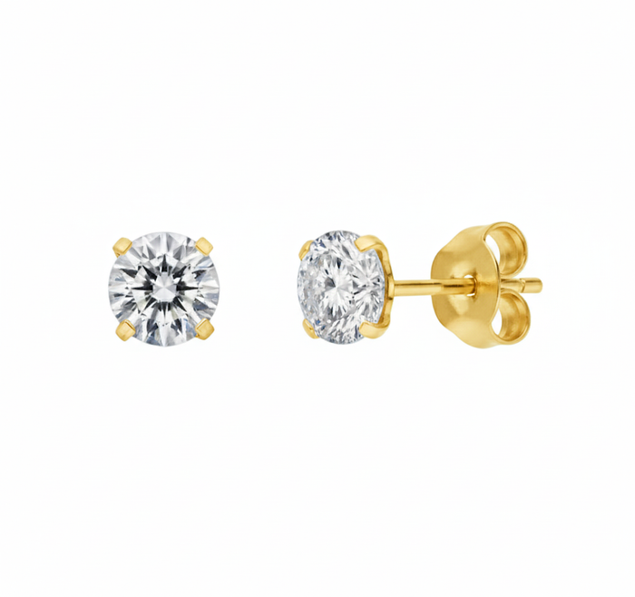Diamond Studs | 18K vergoldet