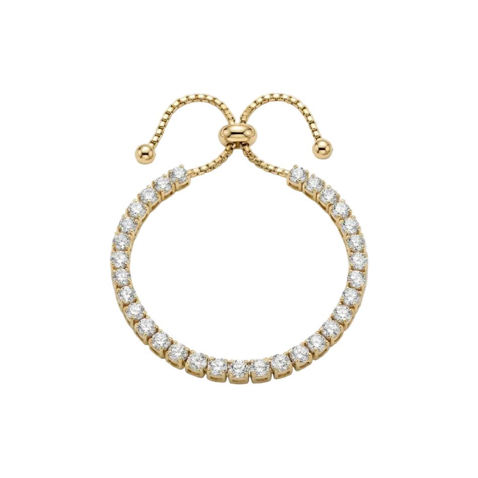 Brilli Tennis Chain Armband | 18K vergoldet