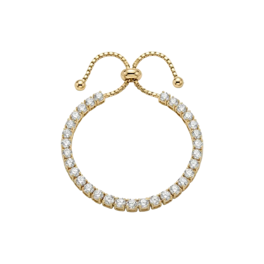 Brilli Tennis Chain Armband | 18K vergoldet