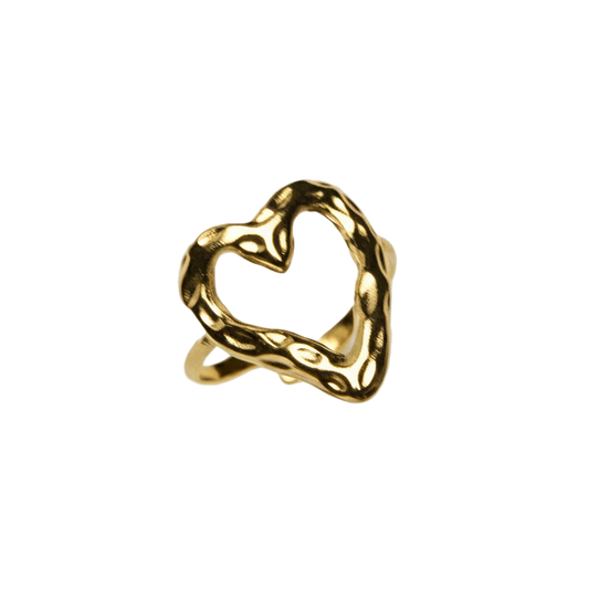 Retro Heart Ring | 18K vergoldet