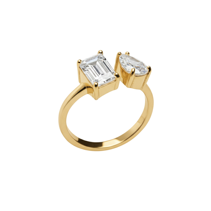 Teardrops Ring | 18K vergoldet