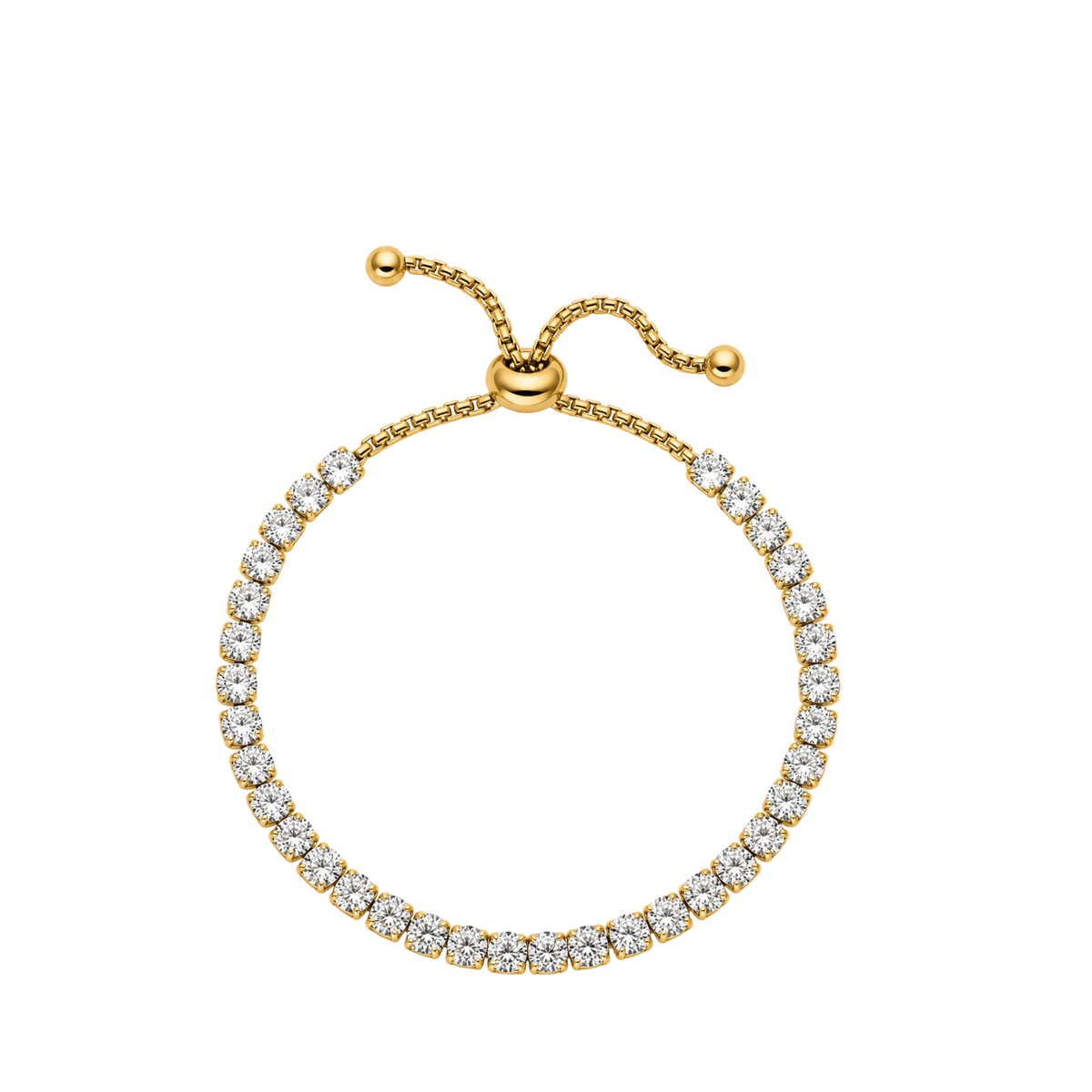 Brilli Tennis Chain Armband | 18K vergoldet