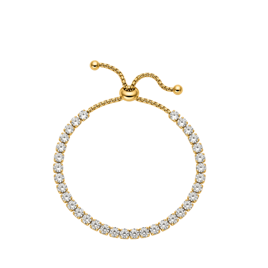 Brilli Tennis Chain Armband | 18K vergoldet
