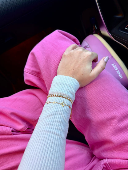 Brilli Tennis Chain Armband | 18K vergoldet