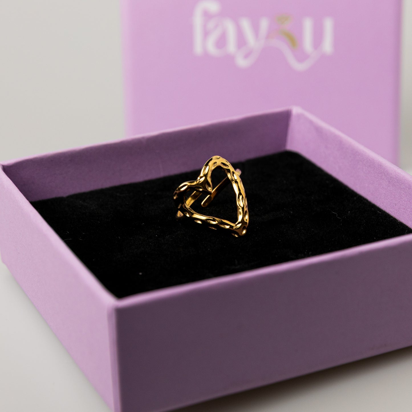 Retro Heart Ring | 18K vergoldet