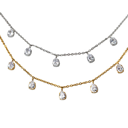 Glitter Glamour Halskette | 18K vergoldet