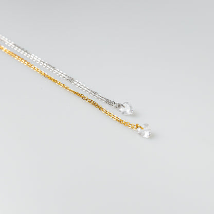 Diamond Heart Halskette | 18K vergoldet