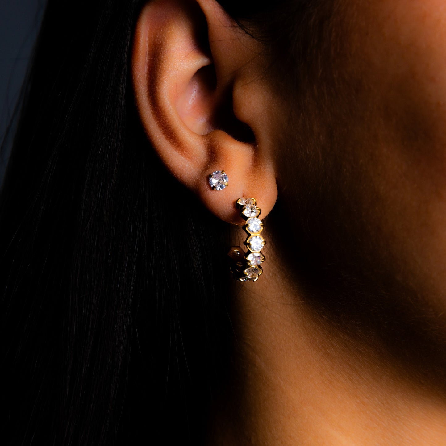 Diamond Studs | 18K vergoldet