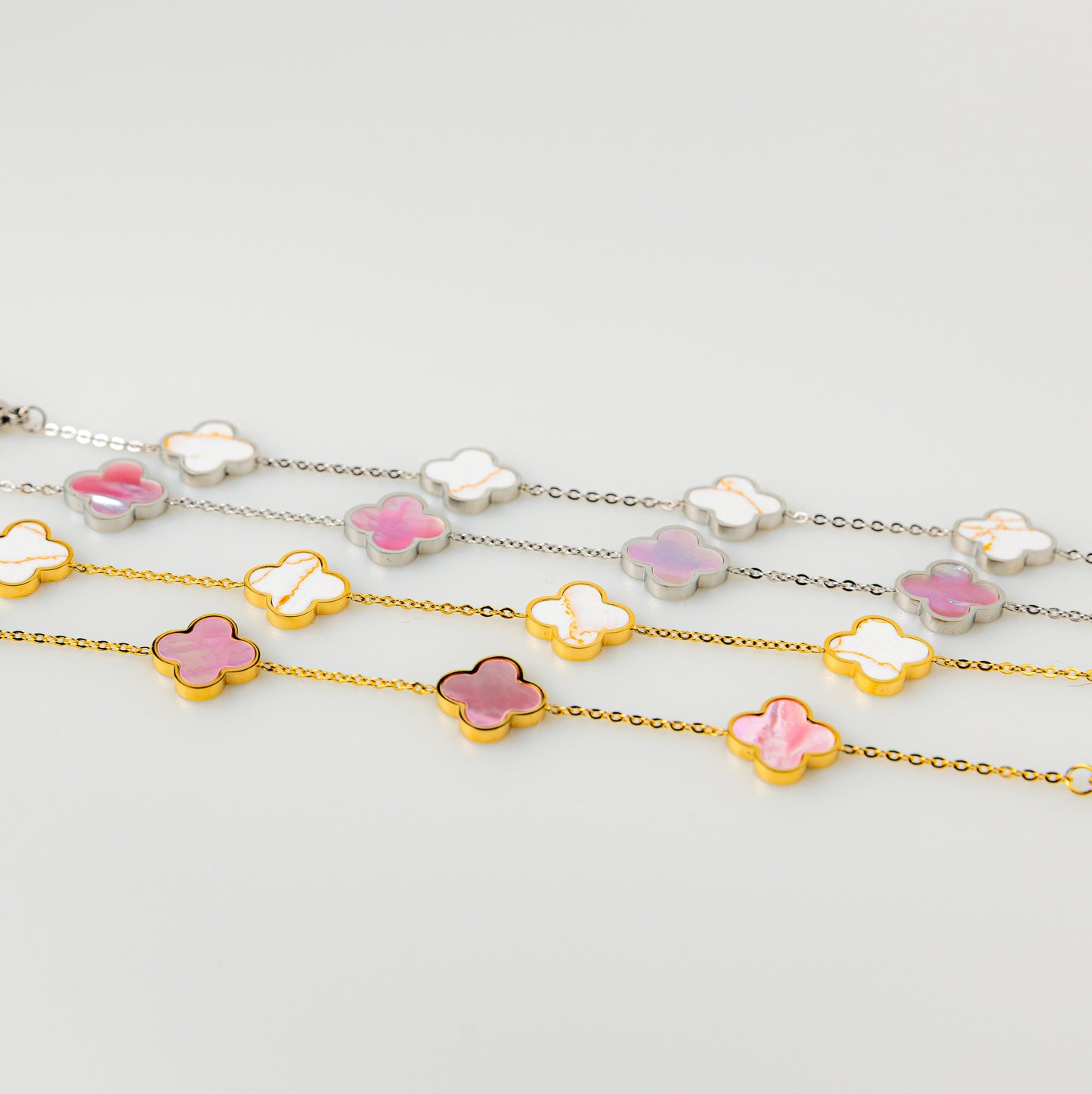 Rosa Everleaf Armband | 18K vergoldet