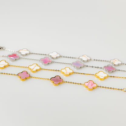 Rosa Everleaf Armband | 18K vergoldet