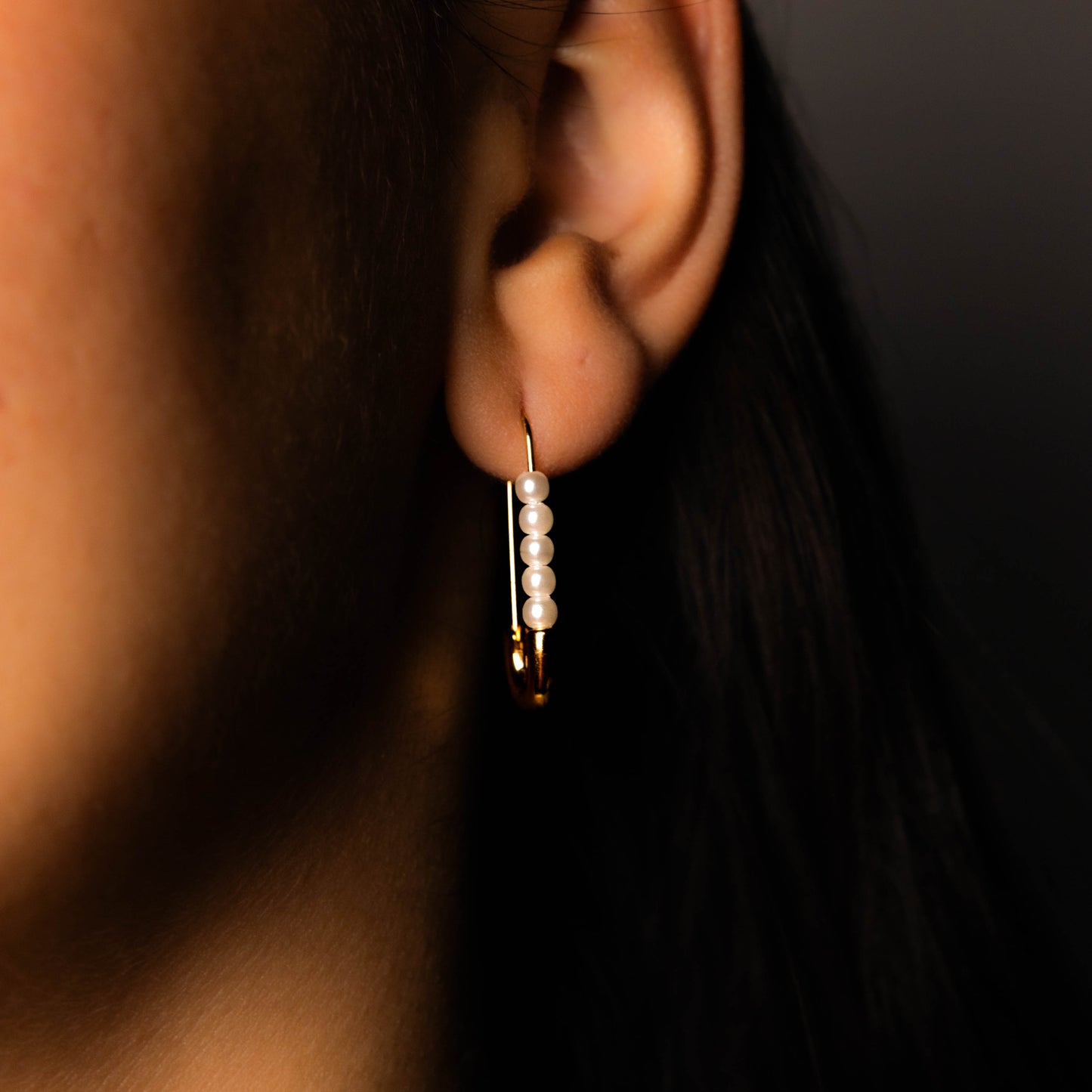 Pin Pearl Ohrringe | 18K vergoldet