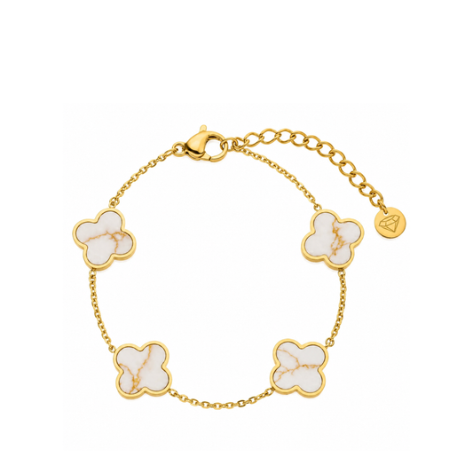 White-Gold Everleaf Armband | 18K vergoldet