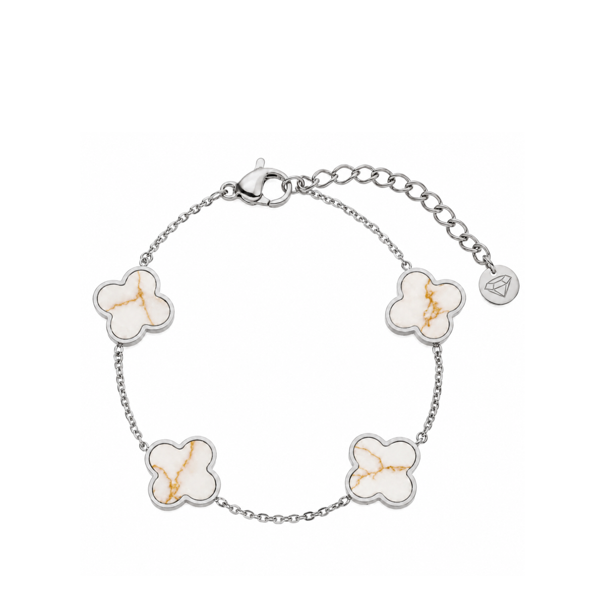 White-Gold Everleaf Armband | 18K vergoldet
