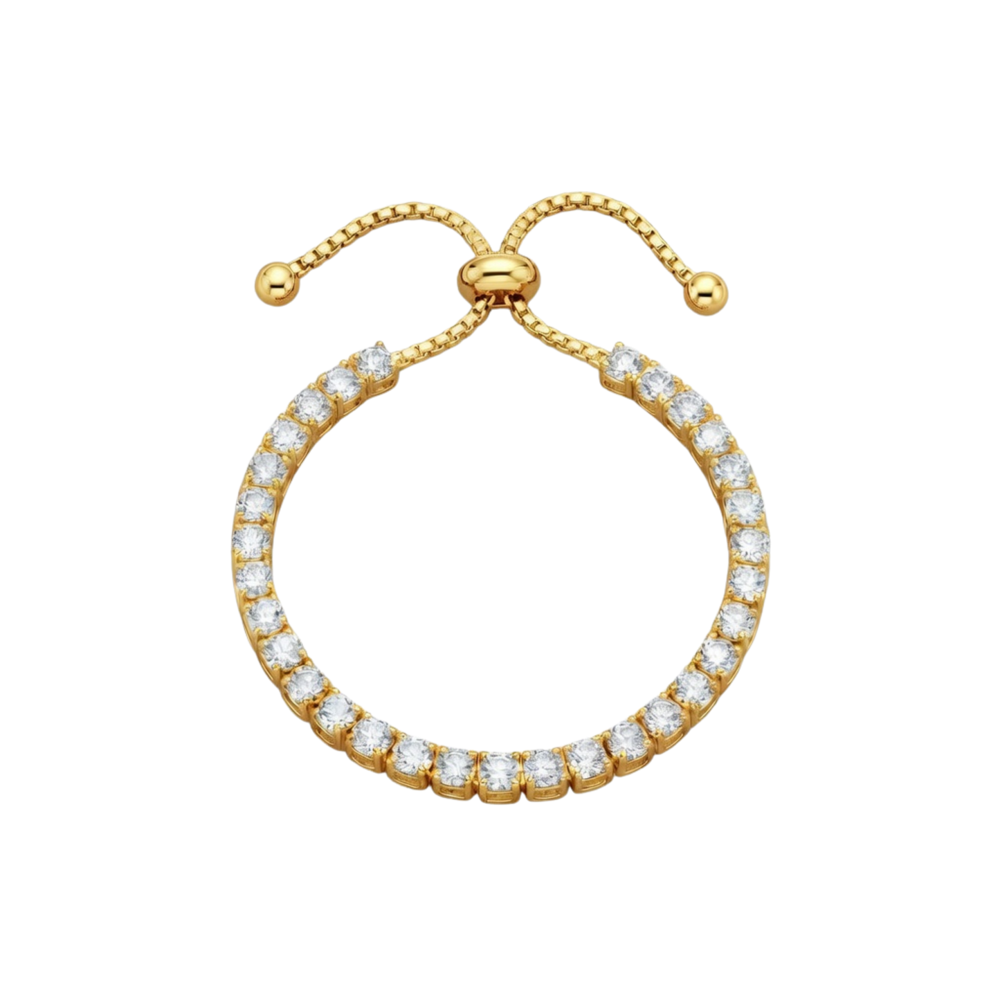 Brilli Tennis Chain Armband | 18K vergoldet