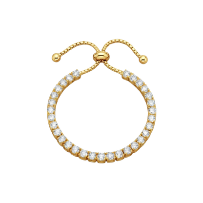Brilli Tennis Chain Armband | 18K vergoldet