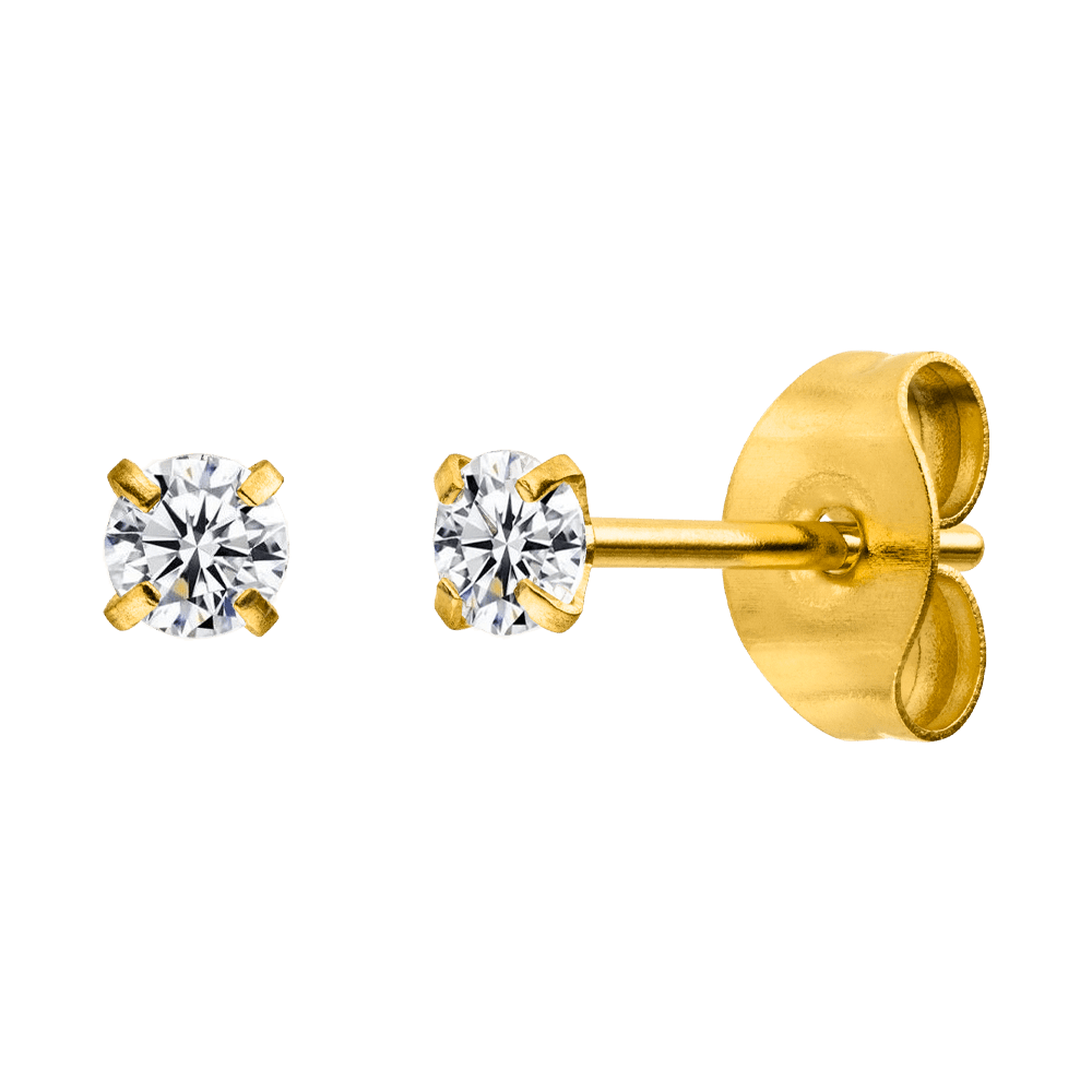 Diamond Studs | 18K vergoldet