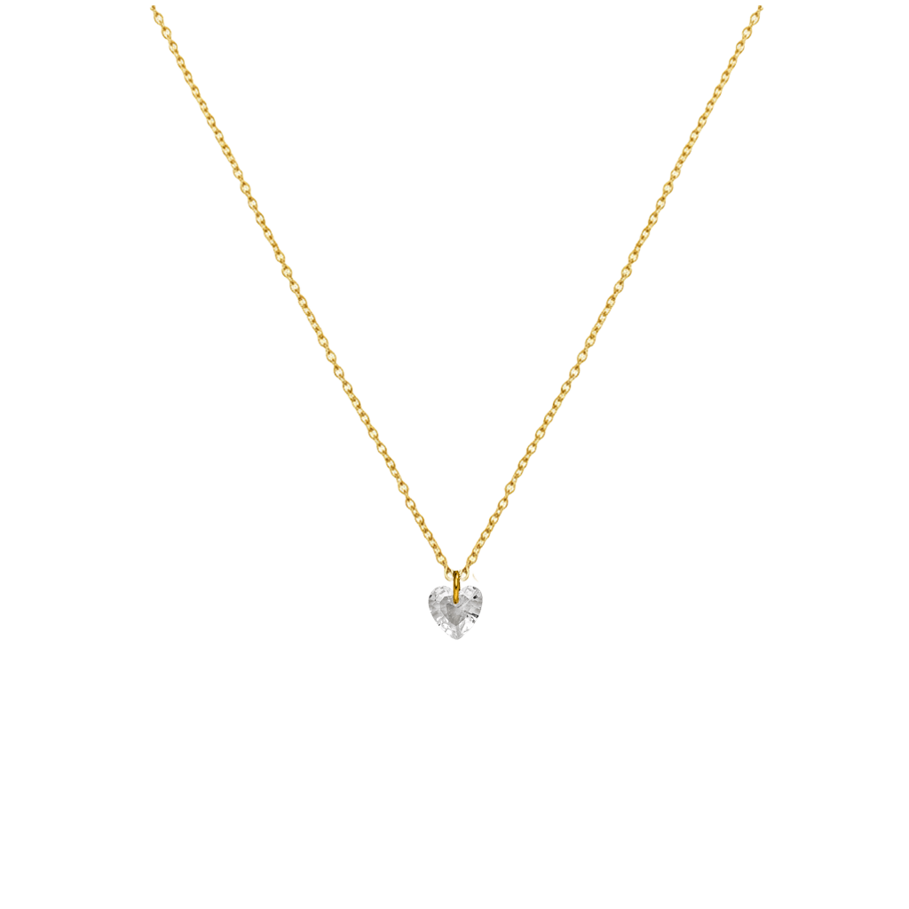 Diamond Heart Halskette | 18K vergoldet