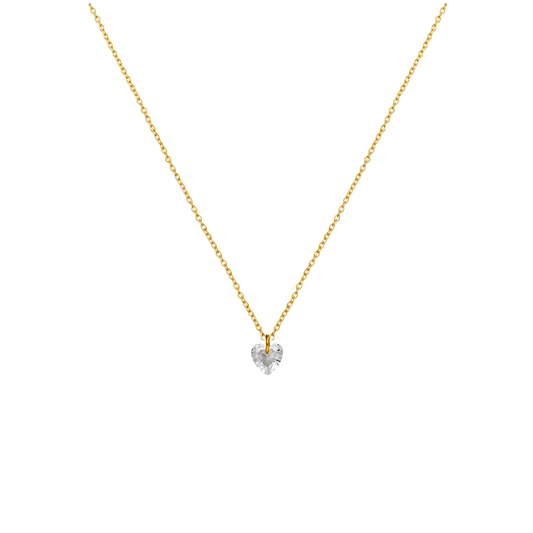 Diamond Heart Halskette | 18K vergoldet